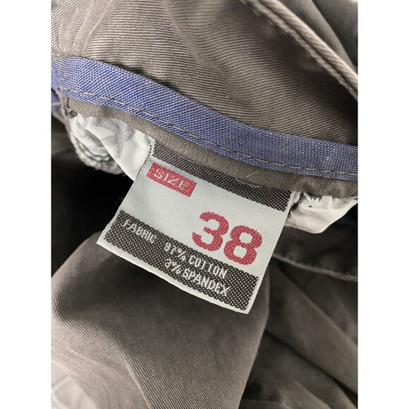Ebossy Utility Pants Men Size 38 Gray Work Casual 90s 38x42 Pockets Carpenter - Picture 4 of 13